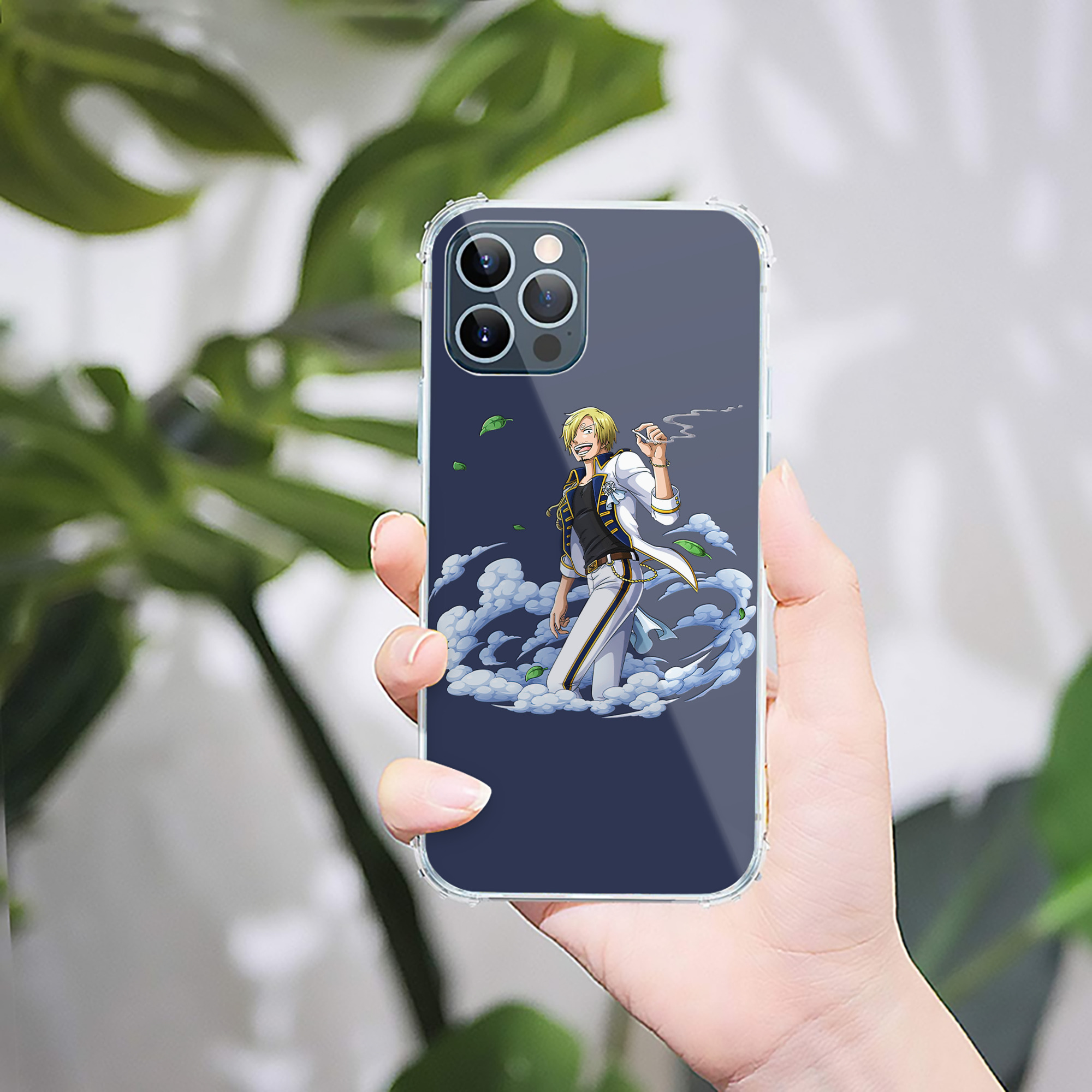 （画像用） ワンピース サンジ ONE PIECE Sanji 【iPhone 12シリーズ対応】透明スマホケース（クリアソフトケース）